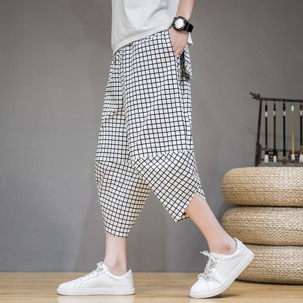 men's pants chinese style and summer loose casual cotton hemp seven point radish lantern large 5zga, Black
men's pants chinese style and summer loose casual cotton hemp seven point radish lantern large 5zga, Black