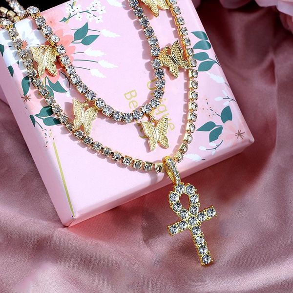 pendant necklaces out cross metal butterfly necklace for women multilayer crystal tennis clavicle chain trendy jewelry gift, Silver
pendant necklaces out cross metal butterfly necklace for women multilayer crystal tennis clavicle chain trendy jewelry gift, Silver