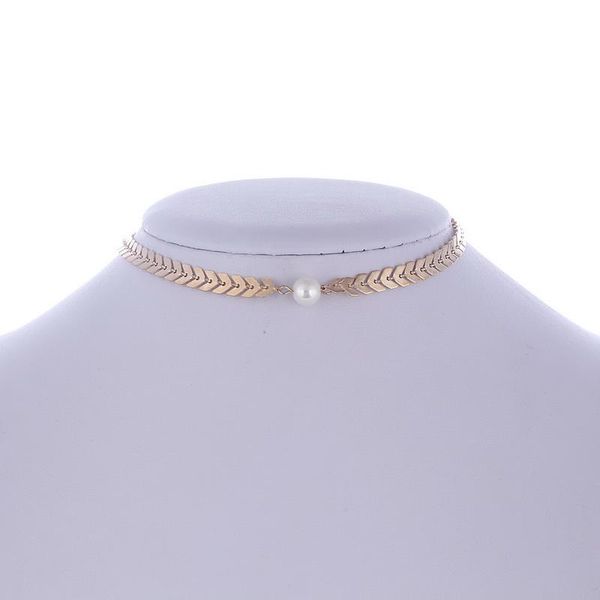 chokers chevron chain v pattern hand linked fish bone grace imitation pearl necklaces for women girls simple trendy jewelry, Golden;silver
chokers chevron chain v pattern hand linked fish bone grace imitation pearl necklaces for women girls simple trendy jewelry, Golden;silver