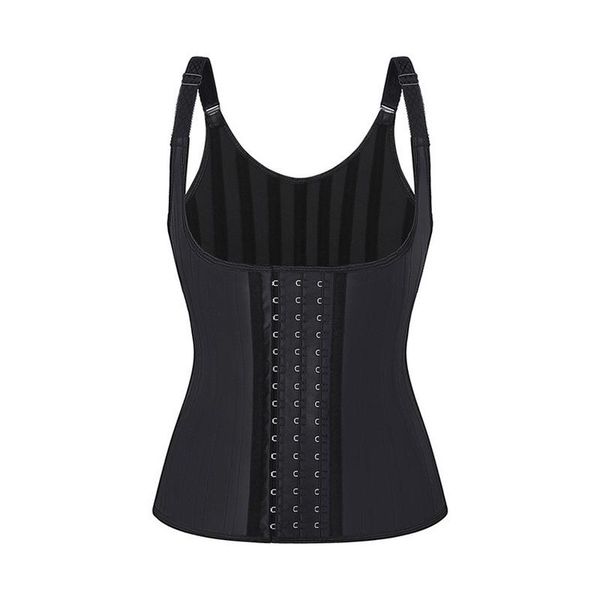 women's shapers shaper vest corset waist trainer latex underbust women cincher 25 steel bones high compression plus size top, Black;white