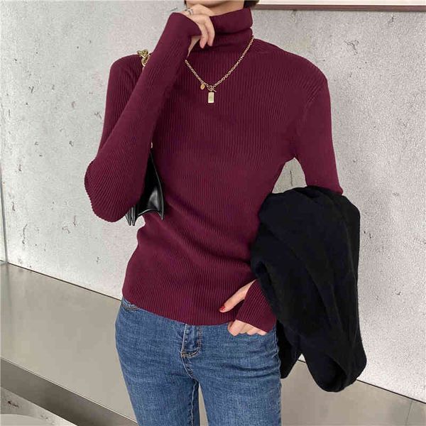 women's t-shirt autumn winter woman sweater turtleneck rib knit for full sleeve 7 colors casual sweaters and pullovers cdhg, White
women's t-shirt autumn winter woman sweater turtleneck rib knit for full sleeve 7 colors casual sweaters and pullovers cdhg, White