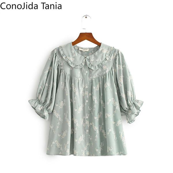women's blouses & shirts 2021 summer doll collar daisy printing bubble sleeve loose plus sized single-breasted shirt, White
women's blouses & shirts 2021 summer doll collar daisy printing bubble sleeve loose plus sized single-breasted shirt, White
