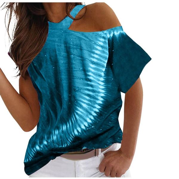women's blouses & shirts tie-dyed print loose shoulder casual short sleeve ladies off-the-shoulder blouse women clothing femme, White
women's blouses & shirts tie-dyed print loose shoulder casual short sleeve ladies off-the-shoulder blouse women clothing femme, White