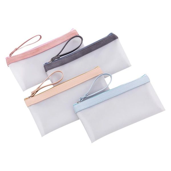 pcs stationery creative solid color transparent scrub pencil bag korean student case office & school supplies bags
pcs stationery creative solid color transparent scrub pencil bag korean student case office & school supplies bags