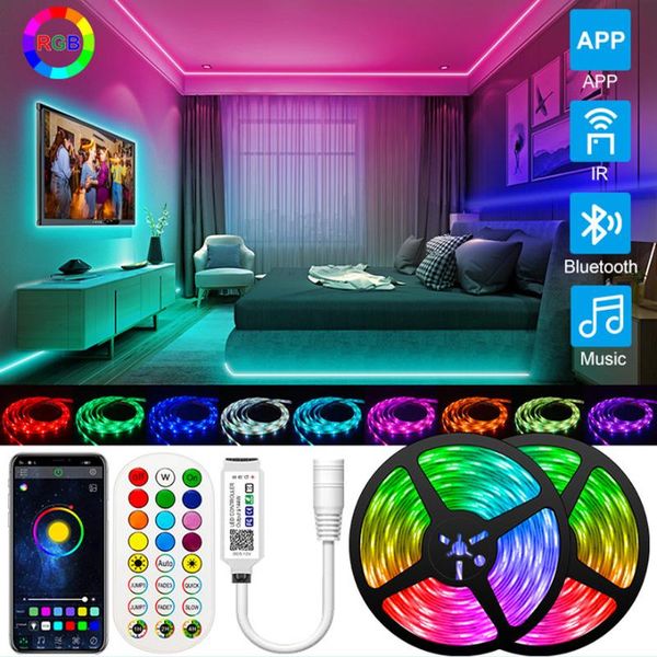 strips led strip bluetooth light 5m-30m dc 12v /2835 waterproof ribbon diode tape rgb controller power adapter for home