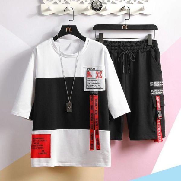men's tracksuits summer fashion style suit hip-hop street wear t-shirt pants two-piece size 3xl, Gray
men's tracksuits summer fashion style suit hip-hop street wear t-shirt pants two-piece size 3xl, Gray
