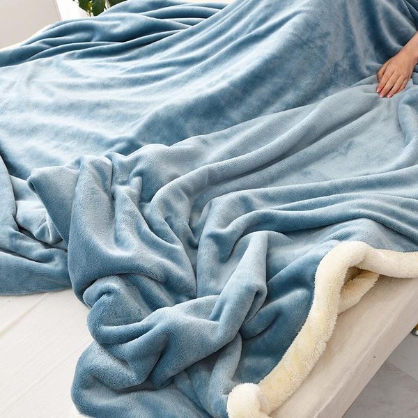 blankets decorative double-layer thick lamb wool solid color warm and comfortable composite flannel cover blanket
blankets decorative double-layer thick lamb wool solid color warm and comfortable composite flannel cover blanket