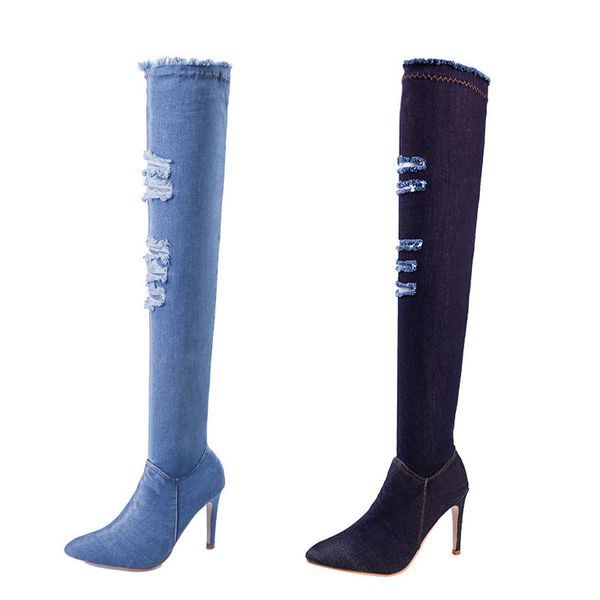 large women's boots autumn 2021 fashion holed long tube high heel sleeve european and american pointed martin boot eu36-eu42, Black
large women's boots autumn 2021 fashion holed long tube high heel sleeve european and american pointed martin boot eu36-eu42, Black