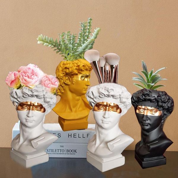 vases northern europe resin vase home decoration flower pot pen holder makeup brush storage box european head sculpture model
vases northern europe resin vase home decoration flower pot pen holder makeup brush storage box european head sculpture model
