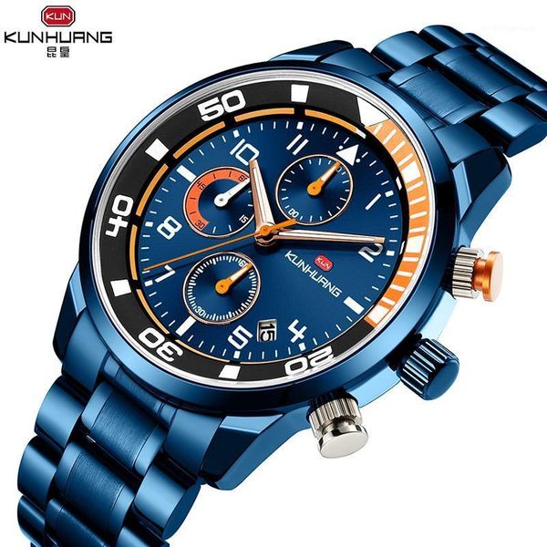 luxury chronograph wrist watch brand men watchs waterproof quartz watches all steel for montre homme reloj wristwatches, Slivery;brown
luxury chronograph wrist watch brand men watchs waterproof quartz watches all steel for montre homme reloj wristwatches, Slivery;brown
