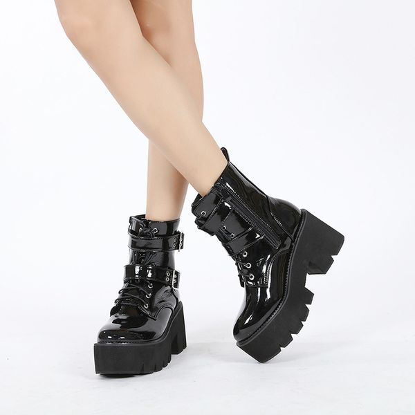 414243 size new european and american side zipper female boots chunky heel waterproof platform round head thick bottom belt buckle high heel, Black
414243 size new european and american side zipper female boots chunky heel waterproof platform round head thick bottom belt buckle high heel, Black