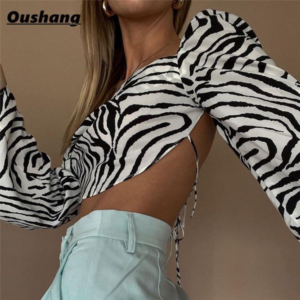 women's blouses & shirts 2021 cryp zebra print elegant backless lace up women fashion autumn club party long sleeve crop street, White
women's blouses & shirts 2021 cryp zebra print elegant backless lace up women fashion autumn club party long sleeve crop street, White