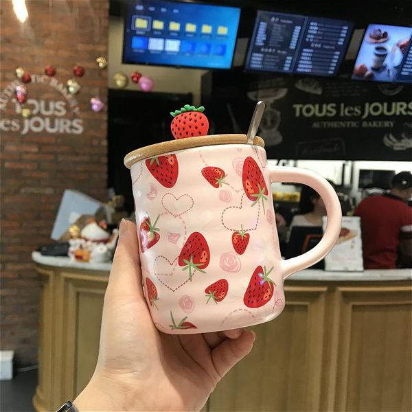 creative strawberry ceramic cups personalized fashion milk cup coffee large volume household lovely mug with a cover spoon mugs
creative strawberry ceramic cups personalized fashion milk cup coffee large volume household lovely mug with a cover spoon mugs