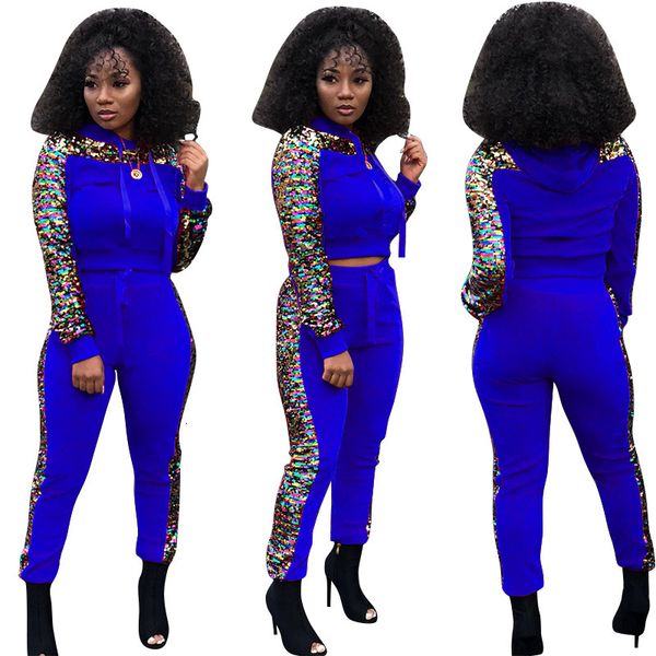 sparkling sequins women veet patchwork fashion tracksuits plus size autumn winter lace-up pants + drawstring hoodies outfits, White
sparkling sequins women veet patchwork fashion tracksuits plus size autumn winter lace-up pants + drawstring hoodies outfits, White