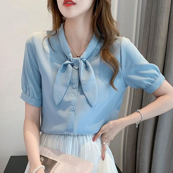 women's blouses & shirts shirt summer 2021 temperament short sleeve bow tie chiffon loose and thin retro hong kong style top, White
women's blouses & shirts shirt summer 2021 temperament short sleeve bow tie chiffon loose and thin retro hong kong style top, White