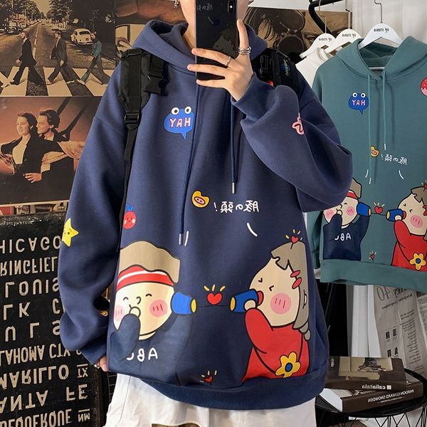 mens sweater men's autumn cartoon hooded sweater korean version of fashion lazy wind couple print pullover jacket sports hoodie, Black
mens sweater men's autumn cartoon hooded sweater korean version of fashion lazy wind couple print pullover jacket sports hoodie, Black