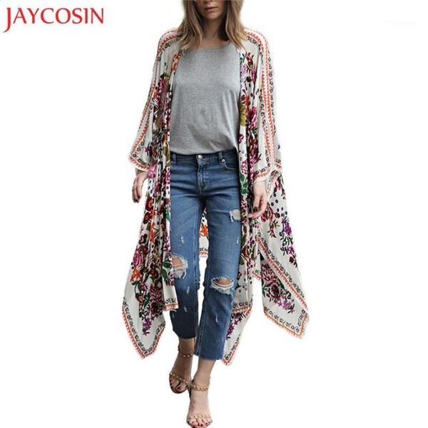 women vintage flower blouse floral loose shawl kimono cardigan boho chiffon 2021 fashions blusas mujer #23 women's blouses & shirts, White
women vintage flower blouse floral loose shawl kimono cardigan boho chiffon 2021 fashions blusas mujer #23 women's blouses & shirts, White