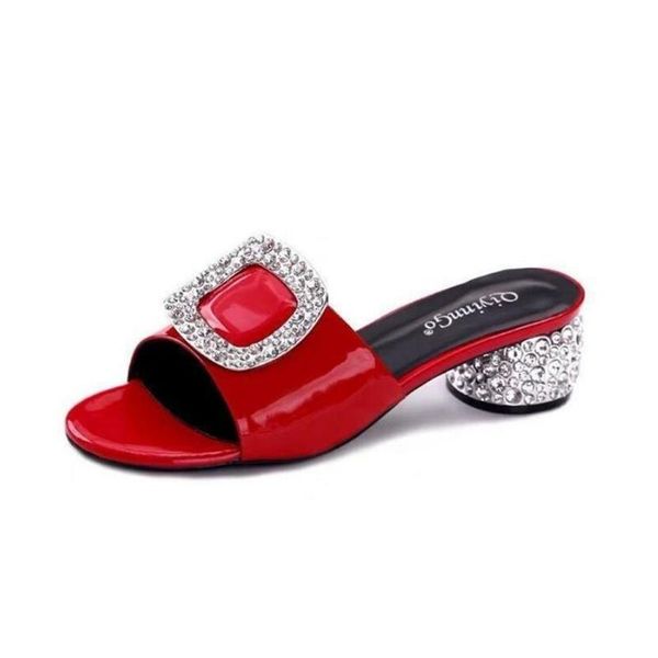 sandals summer women's fashion high heel slippers woman classic rhinestone non-slip black red patent leather
sandals summer women's fashion high heel slippers woman classic rhinestone non-slip black red patent leather
