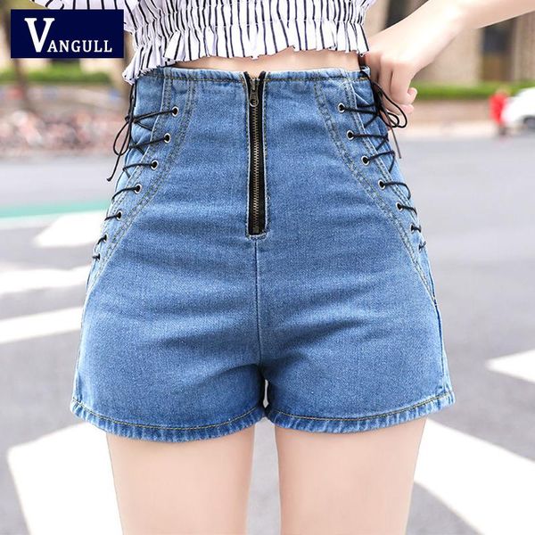 vangull side lace up denim shorts summer plus size high waist wide leg a-line zipper loose street special women's, White;black
vangull side lace up denim shorts summer plus size high waist wide leg a-line zipper loose street special women's, White;black