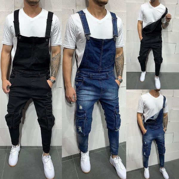 men's pants style fashion mens casual washed mutil pocket jeans overall jumpsuit streetwear suspender m1028, Black
men's pants style fashion mens casual washed mutil pocket jeans overall jumpsuit streetwear suspender m1028, Black