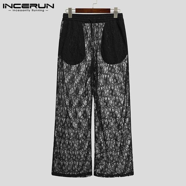 men's sleepwear 2021 men mesh sleep pants transparent homewear breathable pockets trousers drawstring lace bottoms s-5xl incerun, Black;brown
men's sleepwear 2021 men mesh sleep pants transparent homewear breathable pockets trousers drawstring lace bottoms s-5xl incerun, Black;brown