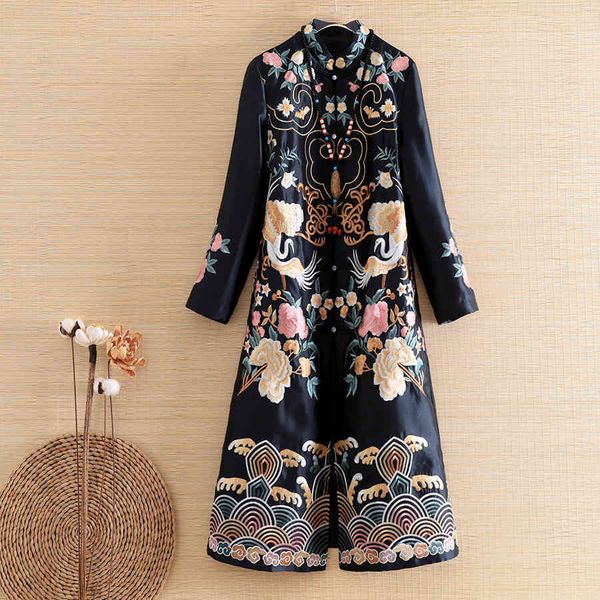 women's wool & blends leather embro mill elegant lady high-end outerwear autumn embroidery retro women vintage plus size trench coat fe, Black
women's wool & blends leather embro mill elegant lady high-end outerwear autumn embroidery retro women vintage plus size trench coat fe, Black