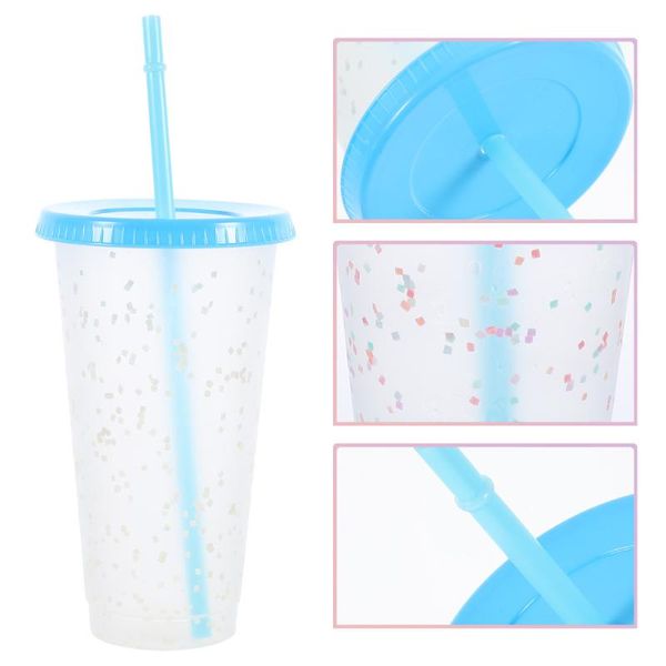 mugs 1 pc straw cups sippy water drinking heat discoloration