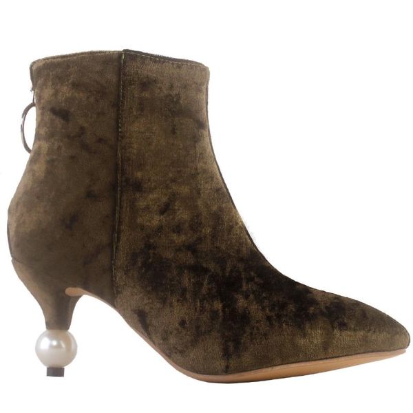 dress shoes lf60423 show story retro pointed toe exquisite pearl heel ankle bootie, Black
dress shoes lf60423 show story retro pointed toe exquisite pearl heel ankle bootie, Black