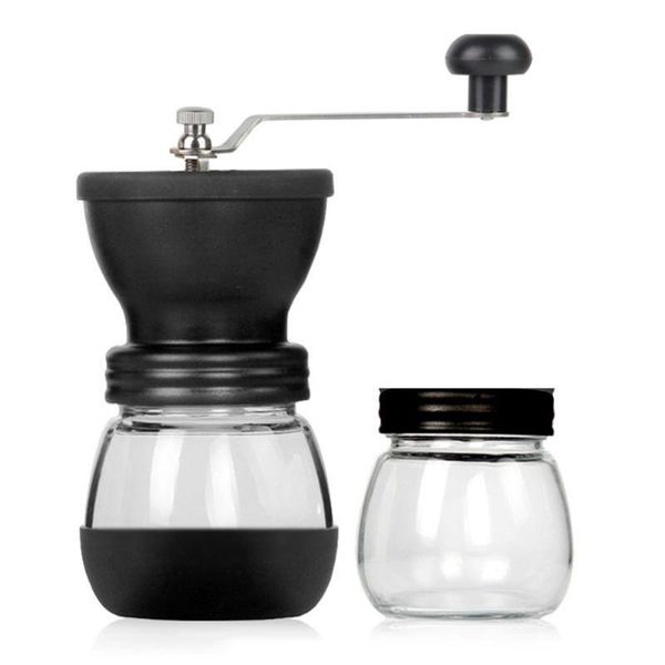 electric coffee grinders portable manual grinder adjustable ceramic burr mill hand crank household crusher bean with storage jar
electric coffee grinders portable manual grinder adjustable ceramic burr mill hand crank household crusher bean with storage jar