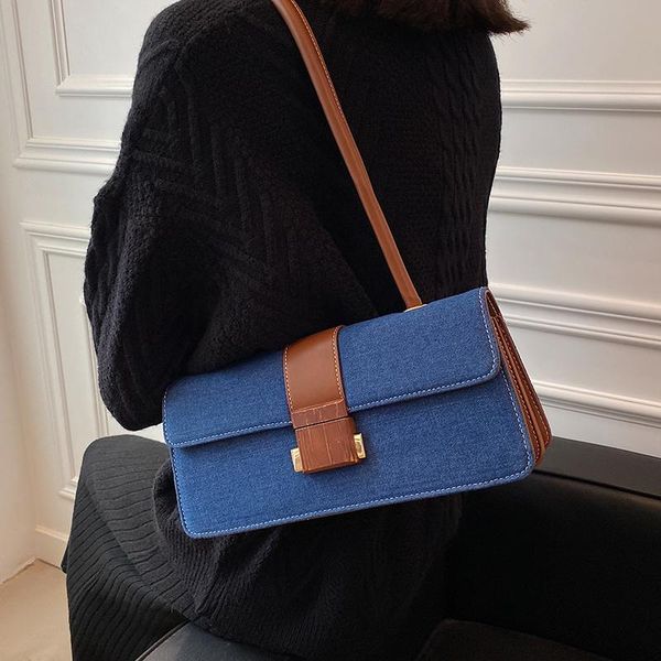 shoulder bags 2021 fashion women's single bag vintage charm denim armpit square luxury handbags brand designer
shoulder bags 2021 fashion women's single bag vintage charm denim armpit square luxury handbags brand designer