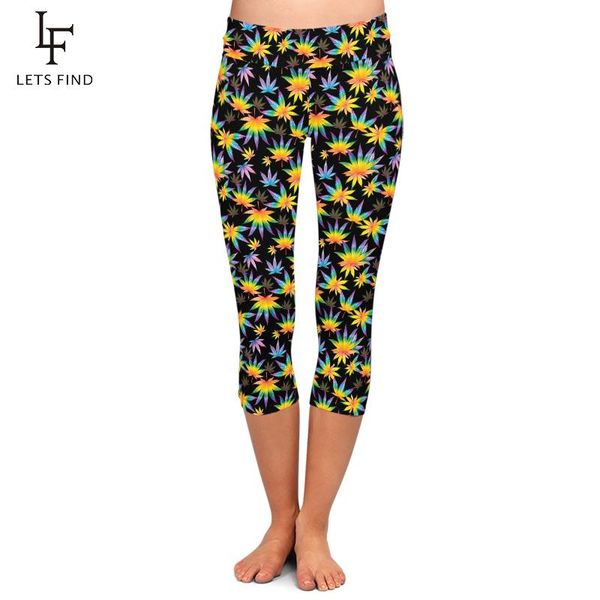 women's leggings letsfind high quaility 220gsm milk silk print 3d leaf women capri waist plus size mid-calf stretch, Black
women's leggings letsfind high quaility 220gsm milk silk print 3d leaf women capri waist plus size mid-calf stretch, Black