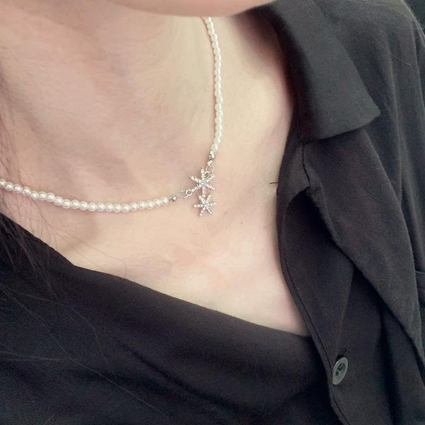 chains 2021 necklaces for women light luxury six pointed star pearl necklace choker clavicle chain fasion jewellery accessories, Silver
chains 2021 necklaces for women light luxury six pointed star pearl necklace choker clavicle chain fasion jewellery accessories, Silver