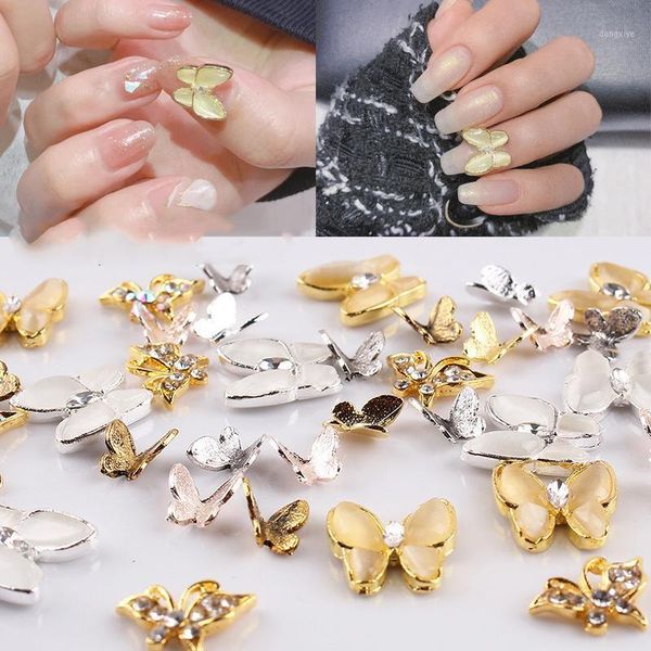 10pcs nail art decorations butterfly stickers 3d diy rhinestones for nails colorful accessories set designer1, Silver;gold
10pcs nail art decorations butterfly stickers 3d diy rhinestones for nails colorful accessories set designer1, Silver;gold