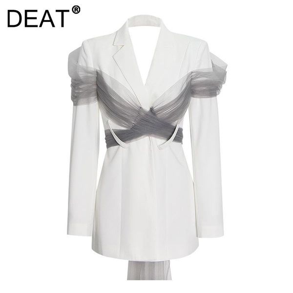 women's jackets deat women grey gauze lacing bow design long sleeve notched high street style slim coat 2021 autumn fashion 15jk275, Black;brown
women's jackets deat women grey gauze lacing bow design long sleeve notched high street style slim coat 2021 autumn fashion 15jk275, Black;brown