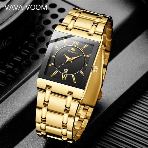 wristwatches vava voom square fashion mens watches quartz wrist watch men date casual gold steel business relogio masculino, Slivery;brown
wristwatches vava voom square fashion mens watches quartz wrist watch men date casual gold steel business relogio masculino, Slivery;brown