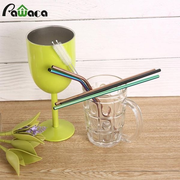 drinking straws 6 pcs portable metal with 2 brush reusable party straw straight/curved stainless steel bar supplies
drinking straws 6 pcs portable metal with 2 brush reusable party straw straight/curved stainless steel bar supplies