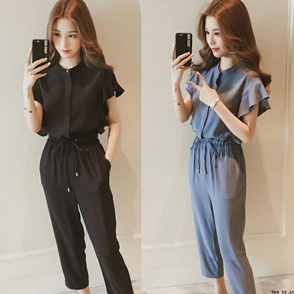 women's two piece pants large size fat sister suit 2021 summer korean style plump girls flab hiding western youthful-looking two-piece, White
women's two piece pants large size fat sister suit 2021 summer korean style plump girls flab hiding western youthful-looking two-piece, White
