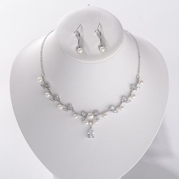 earrings & necklace slbridal crystal rhinestones pearls cubic zirconia wedding earring set bridal cz jewelry party women, Silver
earrings & necklace slbridal crystal rhinestones pearls cubic zirconia wedding earring set bridal cz jewelry party women, Silver