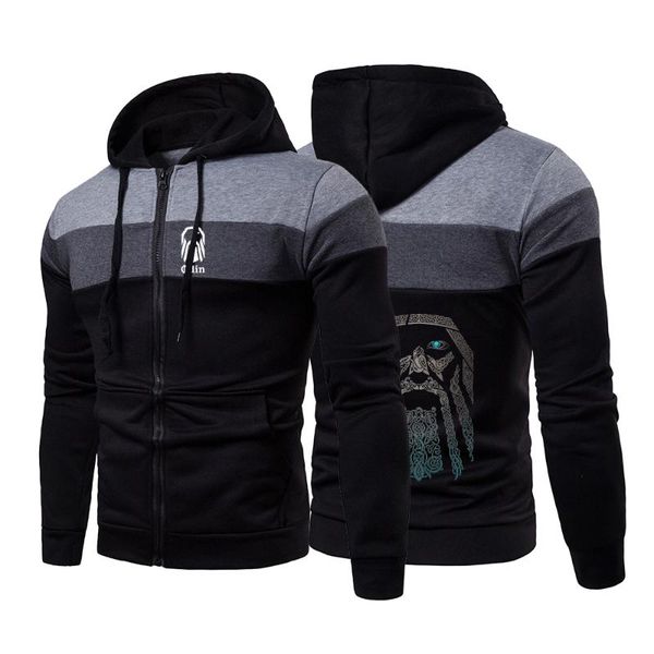 men's hoodies & sweatshirts viking graphic 2021 spring autumn printing three-color stitching fashionable hooded outdoors clothes haraju, Black
men's hoodies & sweatshirts viking graphic 2021 spring autumn printing three-color stitching fashionable hooded outdoors clothes haraju, Black