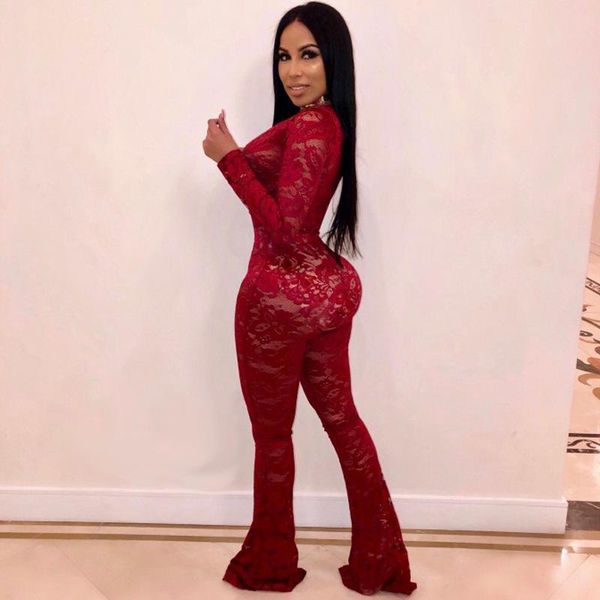women's jumpsuits & rompers solid color lace jumpsuit deep v-neck long sleeve slim overalls empire waist night club outfits skinny play, Black;white
women's jumpsuits & rompers solid color lace jumpsuit deep v-neck long sleeve slim overalls empire waist night club outfits skinny play, Black;white