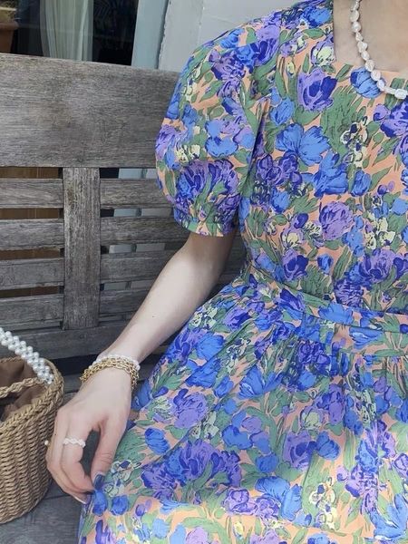casual dresses cmaz official figure retro puff sleeve floral oil painting dress for women kawd, Black;gray
casual dresses cmaz official figure retro puff sleeve floral oil painting dress for women kawd, Black;gray
