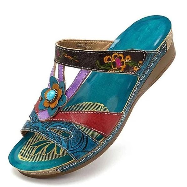 2021 women heeled slippers ethnic flower sandals female summer casual beach shoes flip flop chaussures femme platform1, Black
2021 women heeled slippers ethnic flower sandals female summer casual beach shoes flip flop chaussures femme platform1, Black