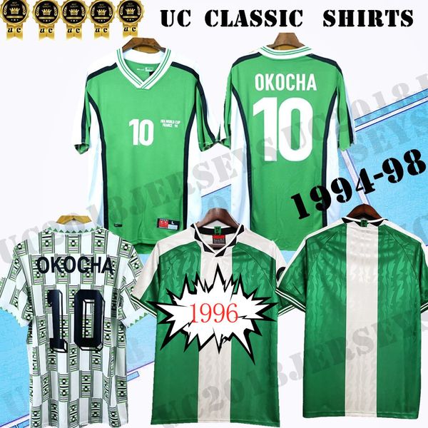 1994 1996 1998 world cup retro soccer jerseys green okocha kanu babayaro uche 98 classic football shirt, Black;yellow
1994 1996 1998 world cup retro soccer jerseys green okocha kanu babayaro uche 98 classic football shirt, Black;yellow