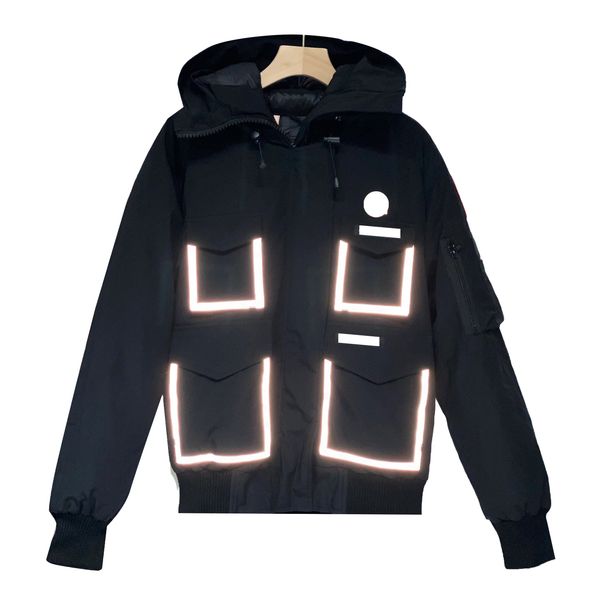 mens down parkas goose canadian coat windbreaker hoodie warm clothing reflective details joint payment sweater 2color, Black
mens down parkas goose canadian coat windbreaker hoodie warm clothing reflective details joint payment sweater 2color, Black