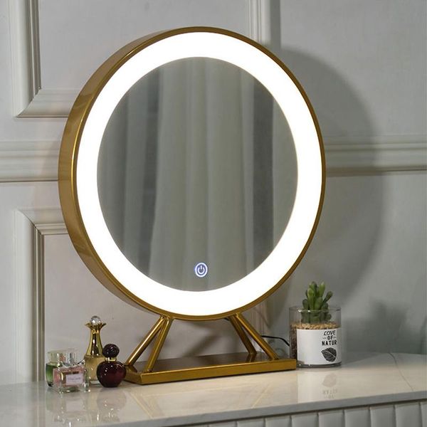 mirrors simple modern vanity mirror deskwrought iron princess with led light intelligent brightness adjustment touch switch
mirrors simple modern vanity mirror deskwrought iron princess with led light intelligent brightness adjustment touch switch