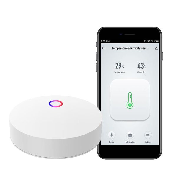 smart home control wifi gateway hub for thermometer hygrometer compatible with app remote alexa google tuya zigbee
smart home control wifi gateway hub for thermometer hygrometer compatible with app remote alexa google tuya zigbee