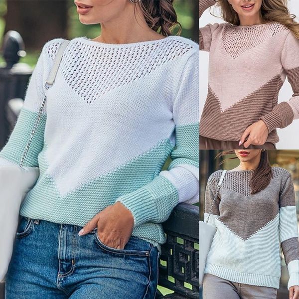 women's sweaters hollow out round neck women sweater long sleeve patchwork ladies knitted autumn winter casual fashion jumper, White;black
women's sweaters hollow out round neck women sweater long sleeve patchwork ladies knitted autumn winter casual fashion jumper, White;black