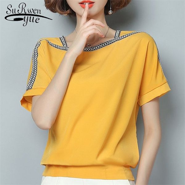 casual plus size women and blouses chiffon shirts fashion short sleeve blouse shirt 0370 210421, White
casual plus size women and blouses chiffon shirts fashion short sleeve blouse shirt 0370 210421, White