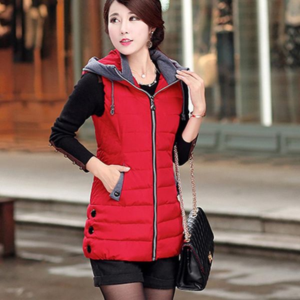 women's vests autumn winter vest women waistcoat female sleeveless jacket hooded warm long colete feminino plus size 5xl, Black;white
women's vests autumn winter vest women waistcoat female sleeveless jacket hooded warm long colete feminino plus size 5xl, Black;white
