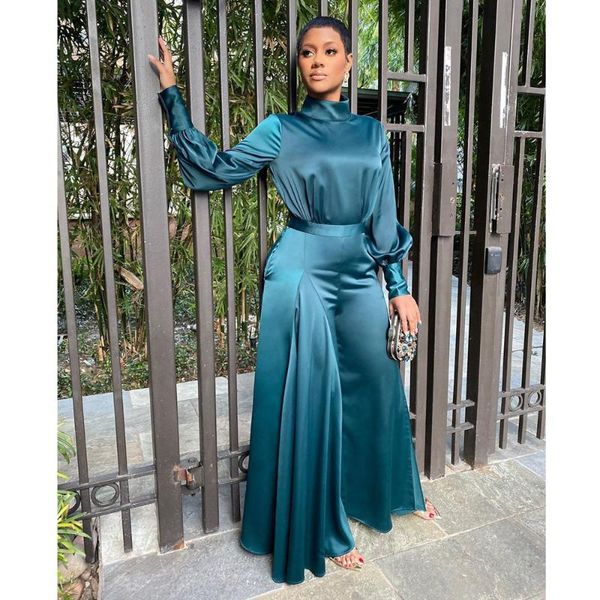 women satin long sleeve tunic jumpsuit classy wide leg overall elegant evening party playsuit romper ol workwear african clothes ethnic clot, Red 
women satin long sleeve tunic jumpsuit classy wide leg overall elegant evening party playsuit romper ol workwear african clothes ethnic clot, Red